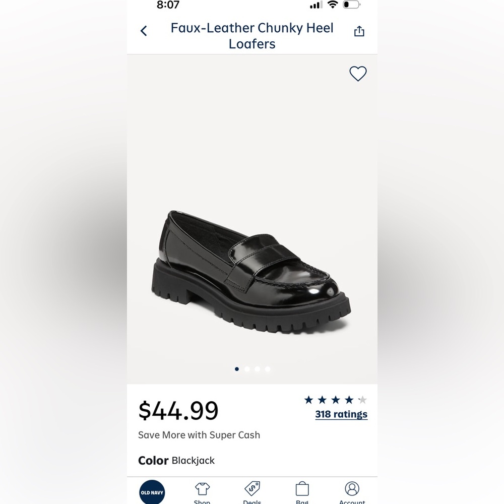 NWT Old Navy Chunky Heel Loafer